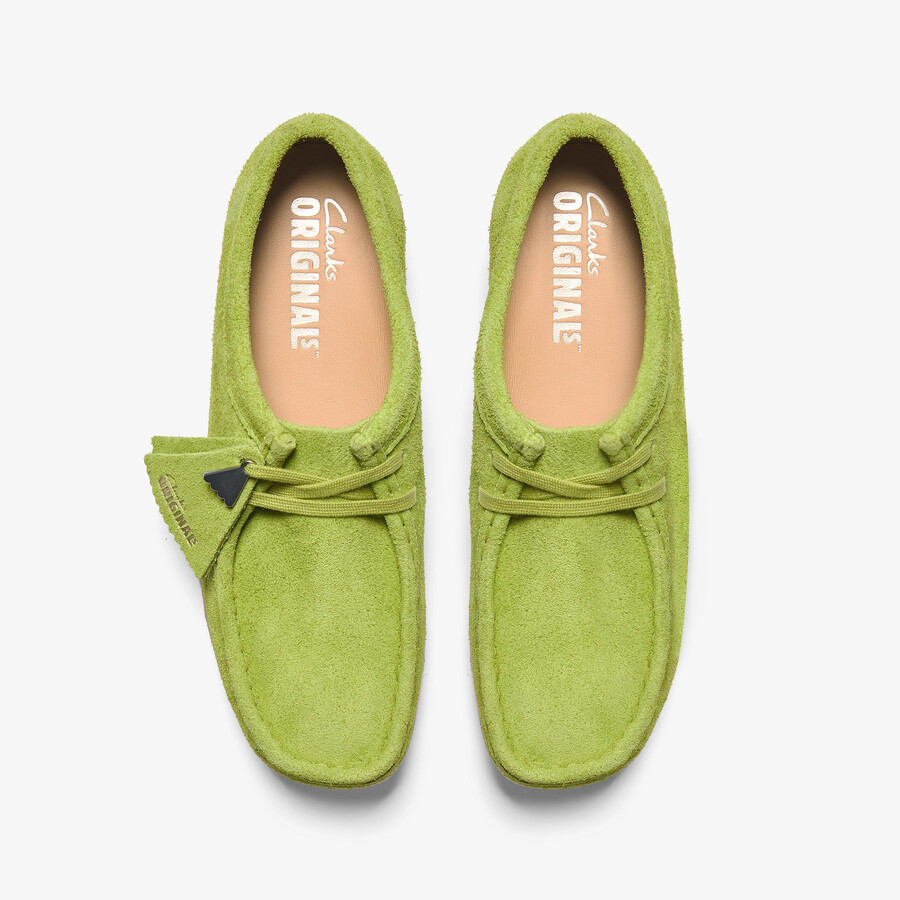 wallabee - lime suede